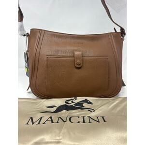 Mancini Pebbled Collection Sophia Crossbody Bag